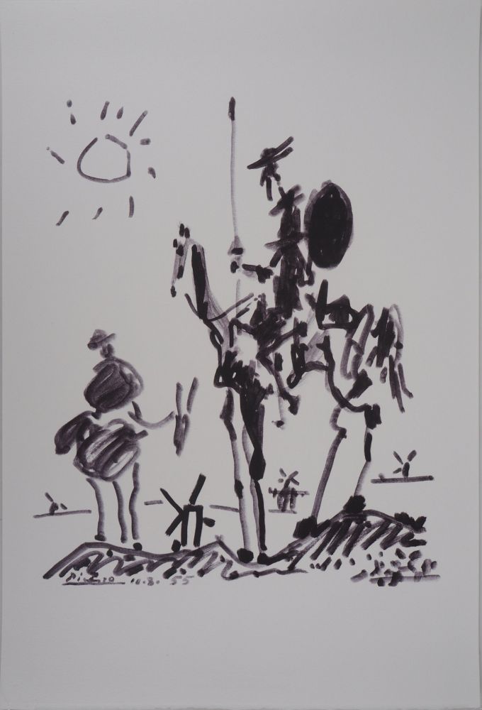 Litografia Picasso - Don Quichotte