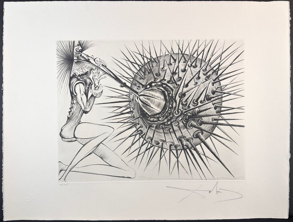 Incisione Dali - Don Quichotte et l'oursin