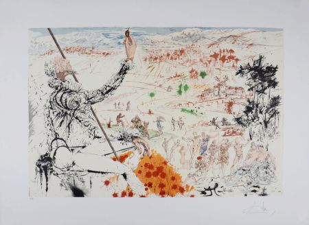 Incisione Dali - Don Quichotte : L'Age d'Or, 1957 - Hand-signed