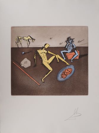 Incisione Dali - Don Quichotte, le Miroir de la Chevalerie