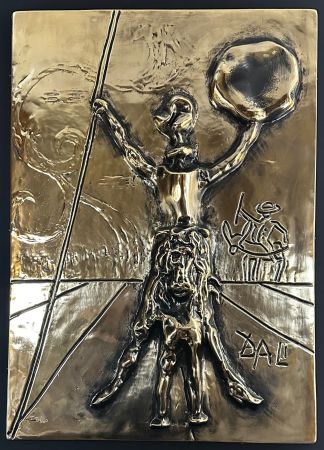 Multiplo Dali - Don Quixote Gold Bas Relief