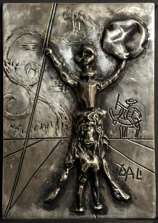 Multiplo Dali - Don Quixote Silver Bas Relief