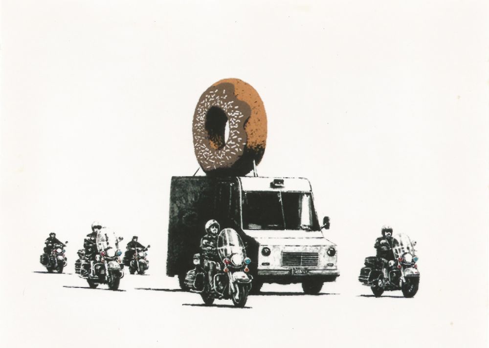 Serigrafia Banksy - Donut (brown)