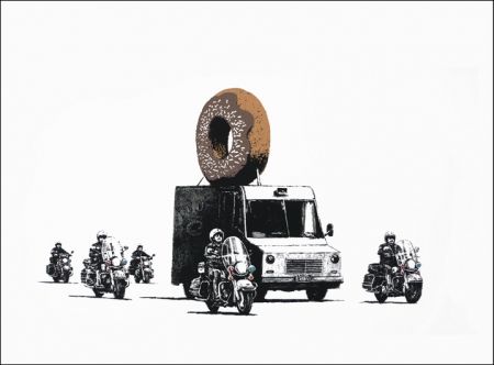 Serigrafia Banksy - Donuts (Chocolate) 