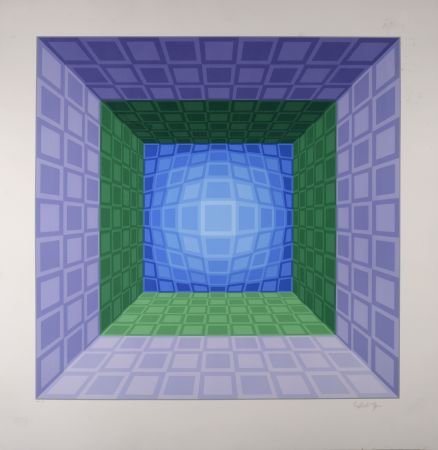 Serigrafia Vasarely - Dorlac, 1989 - Hand-signed