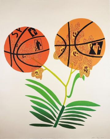 Litografia Wood - Double Basketball Orchid (State I)