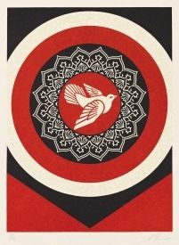 Rilievo Fairey -  Dove Target Red