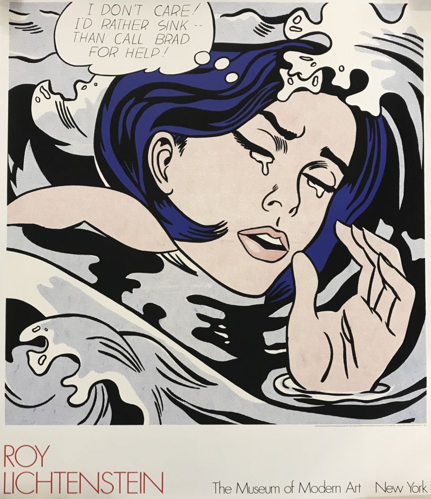 Serigrafia Lichtenstein - Drowning Girl, The Museum of Modern Art New York