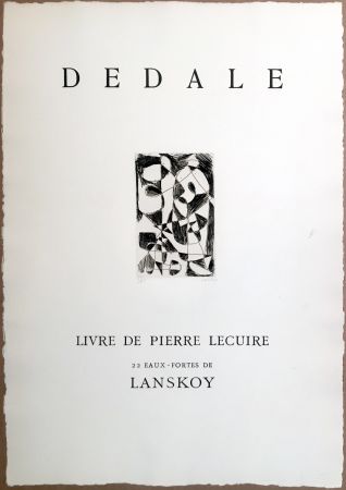 Incisione Lanskoy - DÉDALE. Affiche originale gravée. Livre de Pierre Lecuire (1960)
