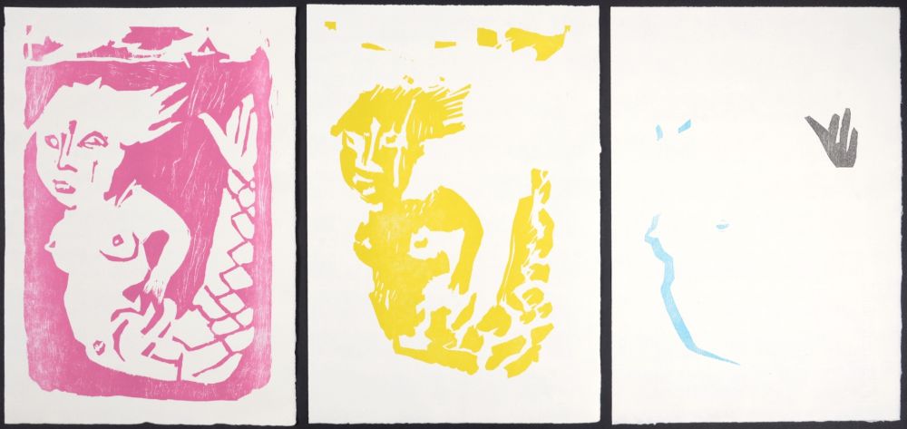 Incisione Su Legno Lorjou - Décomposition des couleurs d'une gravure, 1965