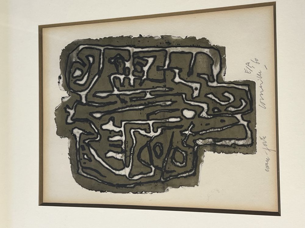Acquaforte Corneille - Eau-forte Signes dans la Pierre, 1959. Atelier Stanley William Hayter