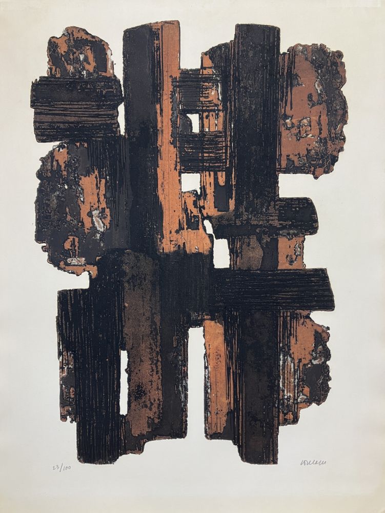 Acquaforte Soulages - Eau forte IX, 1957