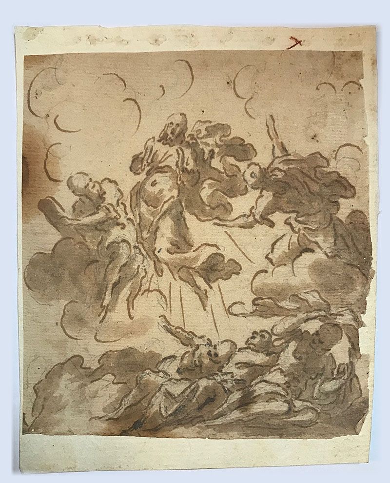 Non Tecnico Anonyme - Ecole italienne, XVIIIe, cercle de Giovanni  PIAZZETTA (1682-1754) .  L'Ascension