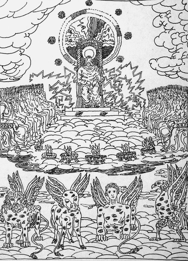 Litografia De Chirico - ...Ed ecco un trono stava nel cielo...