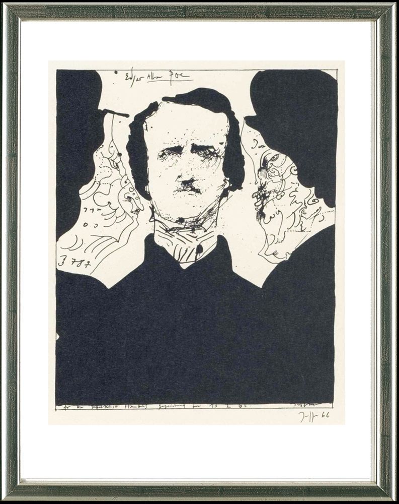 Litografia Janssen - Edgar Allen Poe, 13.2.1966