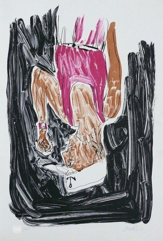 Litografia Baselitz - Einer malt mein Porträt (Someone paints my portrait)