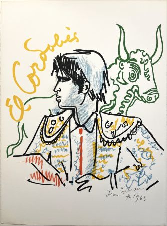 Litografia Cocteau - EL CORDOBES (Magnan : Taureaux. 1963/1965)