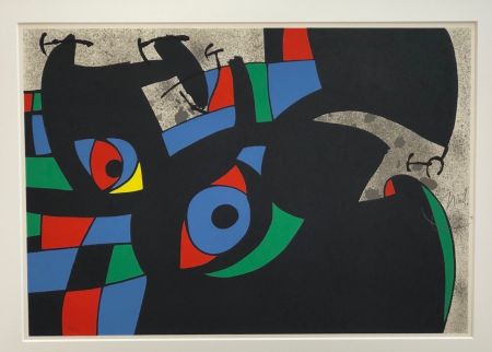 Litografia Miró - El lagarto de las plumas de oro
