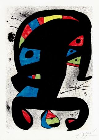 Litografia Miró - El Rei Garrell, 1979