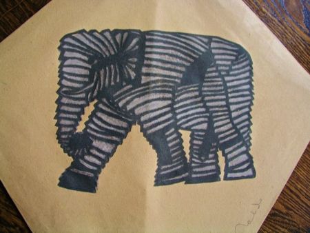 Serigrafia Toledo - Elephant kite II