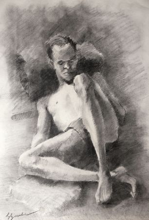 Non Tecnico Bonabel - Eliane Bonabel / Louis-Ferdinand Céline - DESSIN ORIGINAL / ORIGINAL DRAWING - Nu Masculin / Male Nude - 1939
