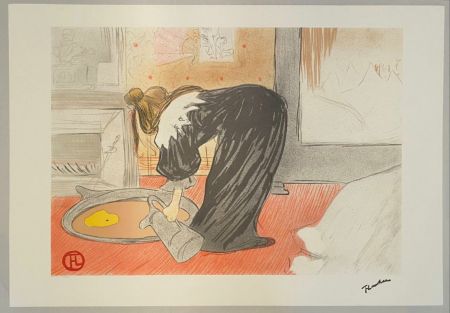 Litografia Toulouse-Lautrec - Elles, femme au tub