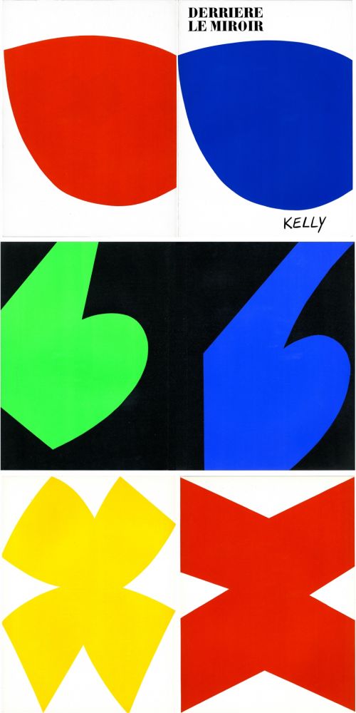 Libro Illustrato Kelly - ELLSWORTH KELLY. Derrière Le Miroir n° 110. Octobre-novembre 1958. 6 LITHOGRAPHIES ORIGINALES.