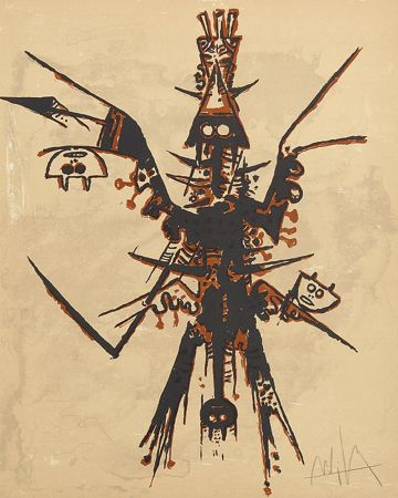 Litografia Lam - Eloge rupestre de Miró