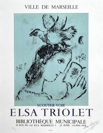 Litografia Chagall - Elsa Triolet 