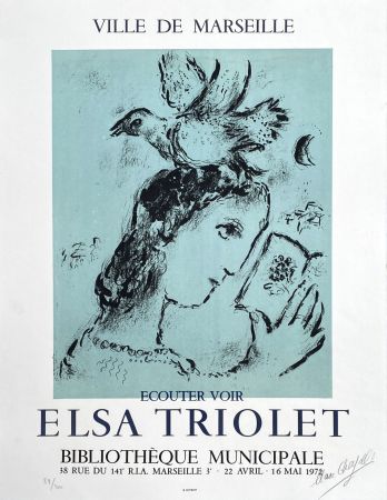Litografia Chagall - Elsa Triolet - Ecouter voir