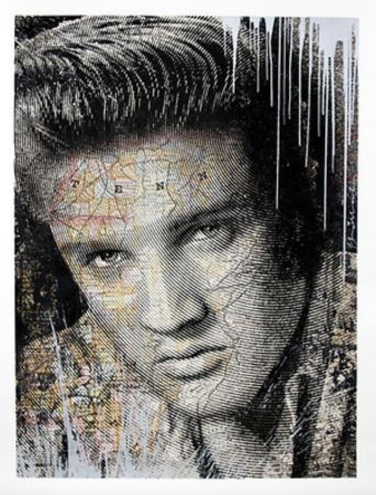 Serigrafia Mr. Brainwash - Elvis – King of Rock Silver