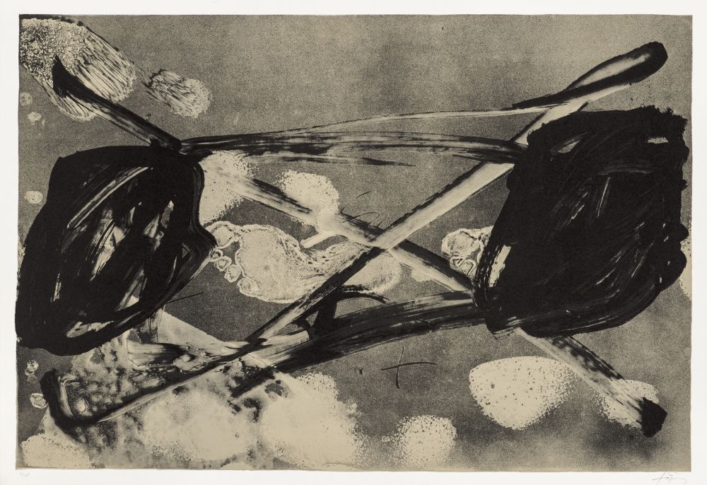 Litografia Tàpies - Empreinte barrée 