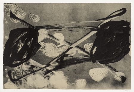 Litografia Tàpies - Empreinte barrée 