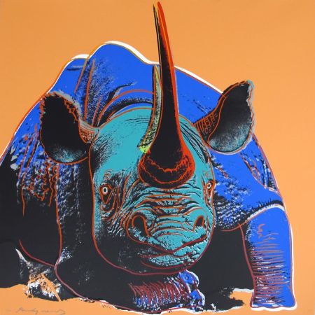 Serigrafia Warhol - Endangered Species: Black Rhino II.301