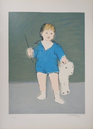 Litografia Picasso - Enfant et agneau : Petit Paul Picasso