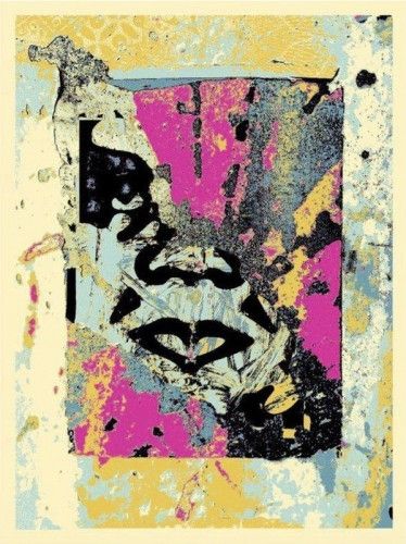 Serigrafia Fairey - Enhanced Disintegration (Pink),