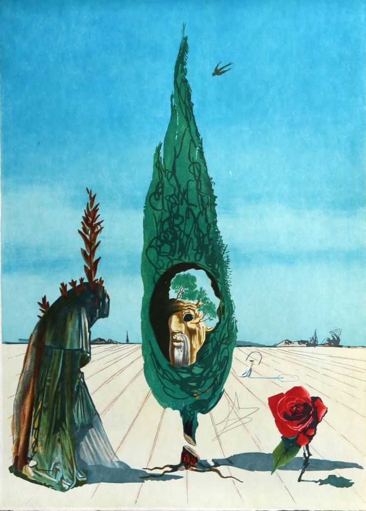 Litografia Dali - Enigma of the Rose (Death) 