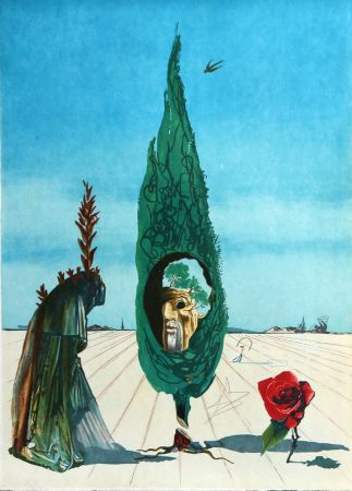 Litografia Dali - Enigma of the Rose (Death) 