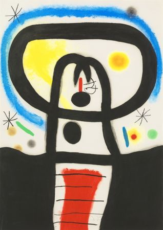 Incisione Miró - Equinox is a Etching and aquatint in colours by Joan Miro
