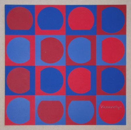 Serigrafia Vasarely - Eridan Rouge