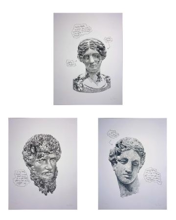 Serigrafia Arsham - Eroded Classical Prints (Portfolio of 3)
