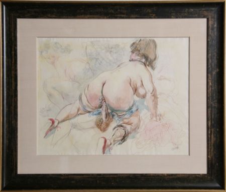 Litografia Grosz - Erotic Drawing
