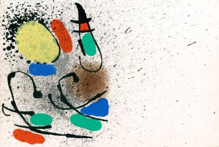 Litografia Miró - Errantes graminées