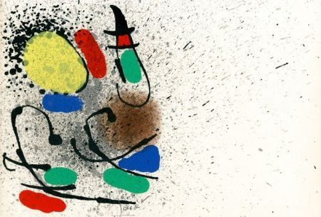 Litografia Miró - Errantes graminées