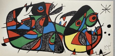 Litografia Miró - Escultor Italie