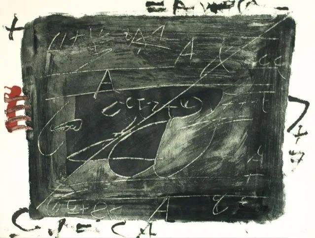 Acquaforte Tàpies - Esgriafats Damunt Negre 2