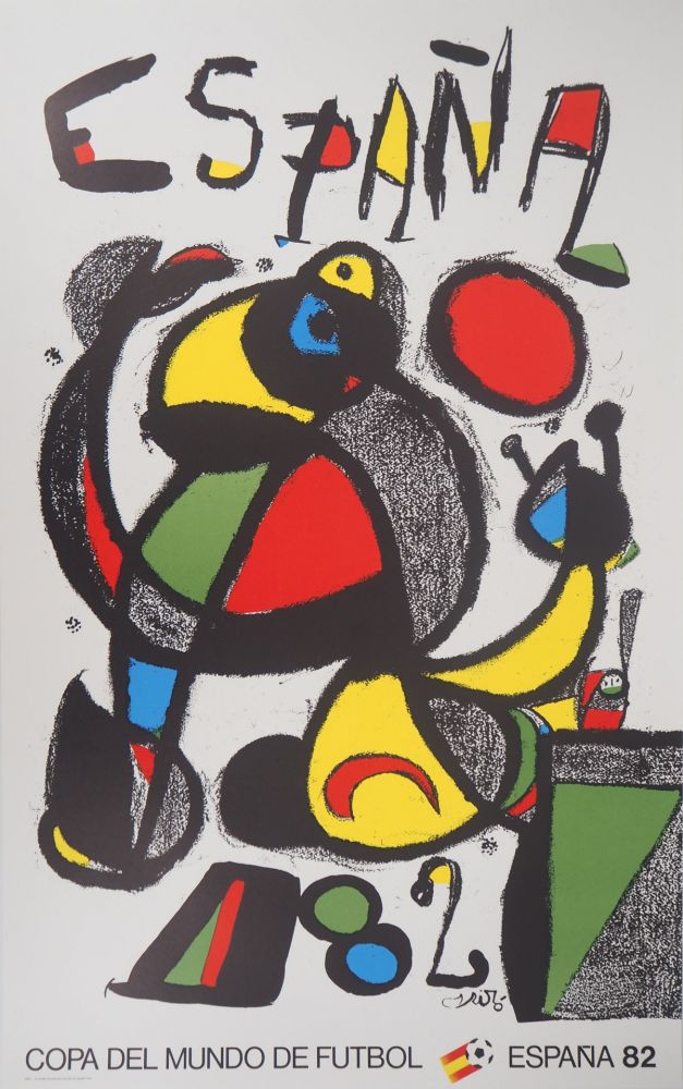 Litografia Miró - Espana, personnage surréaliste