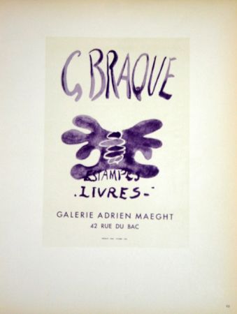 Litografia Braque - Estampes  Livres