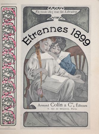 Litografia Mucha - Etrennes 1899, 1899