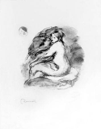 Litografia Renoir - Etude de femme nue, assise, variante (Study of Seated Female Nude), c. 1904